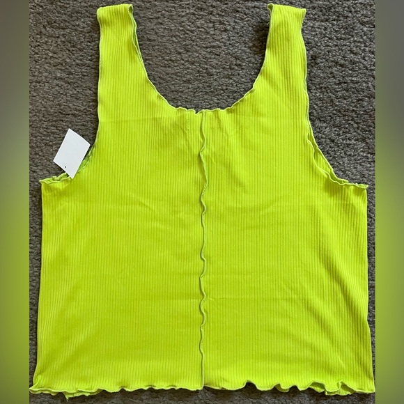 BP Yellow Green Tank Top Vibrant Sleeveless Top NWT - Picture 3 of 3